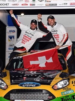Sébastien Carron et Lucien Revaz, Ford Fiesta R5, Team Balbosca, podium