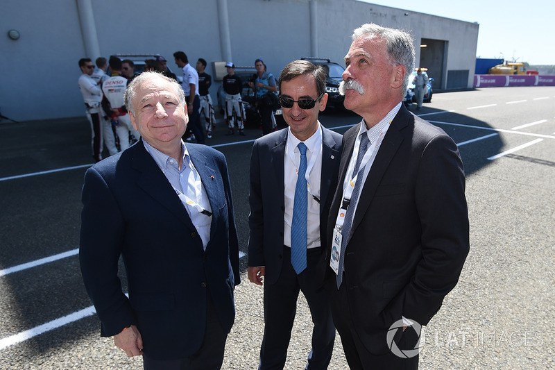 Jean Todt, FIA President, Pierre Fillon, ACO President, Chase Carey, CEO FOM