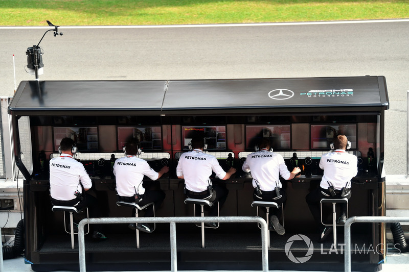 Mercedes-Benz F1 W08 pit duvarı