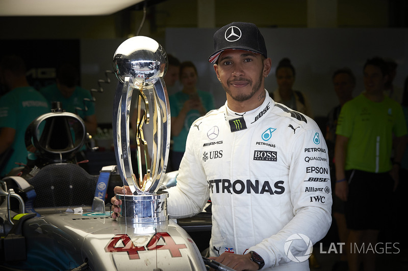 Race winner Lewis Hamilton, Mercedes AMG F1 after winning the race