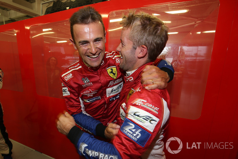 GTE Ganadores de la pole Davide Rigon, Sam Bird, AF Corse