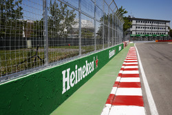 Heineken branding at the final corner, sometimes referred to as the