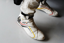 The boots of Stoffel Vandoorne, McLaren
