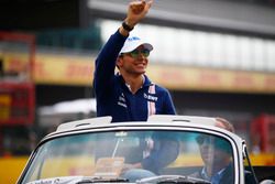 Esteban Ocon, Force India, lors de la parade des pilotes