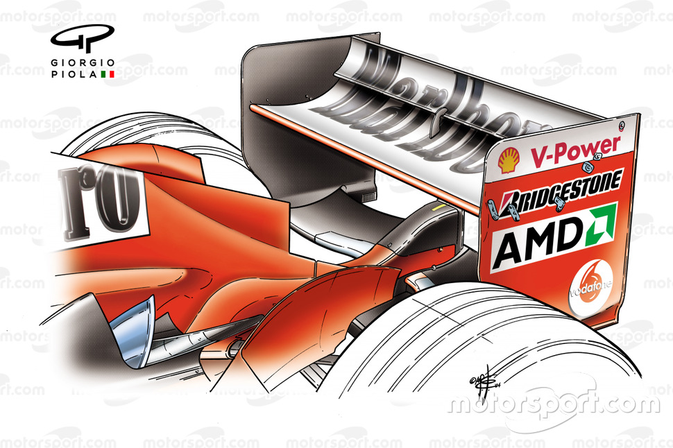 Ferrari F2004 rear wing