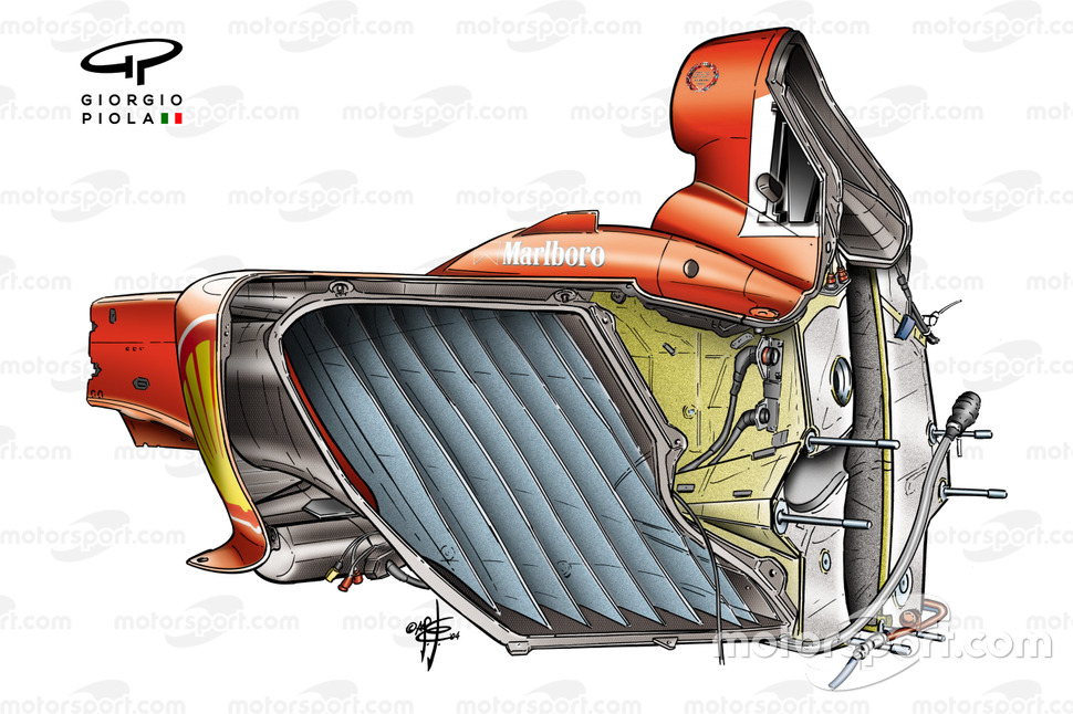 Ferrari F2004 (655) 2004, dettaglio del telaio