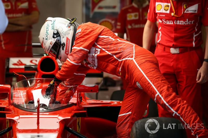 Sebastian Vettel, Ferrari SF70H, cockpit shield