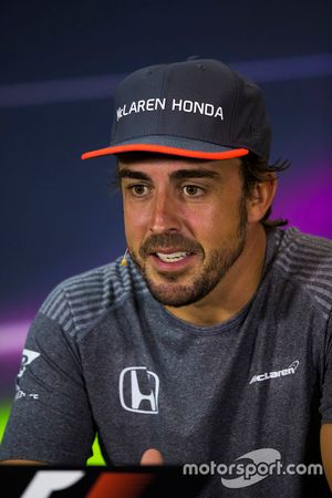 Fernando Alonso, McLaren, en la Conferencia de prensa