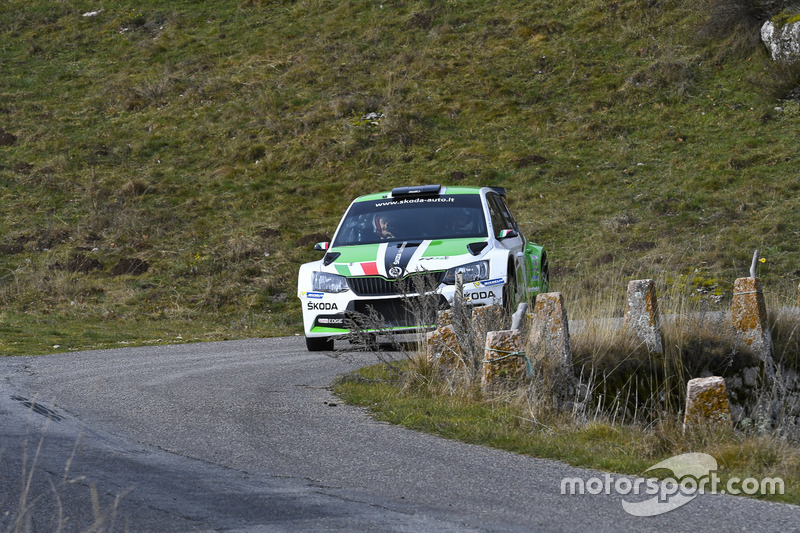 Umberto Scandola, Skoda Fabia R5, Skoda Motorsport Italia, con i media