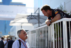 Chase Carey, CEO and Chairman of the Formula One Group, Christian Horner, Red Bull Racing Team Principal