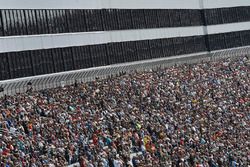 A general view of the front stretch grandstand