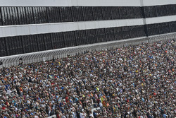 A general view of the front stretch grandstand