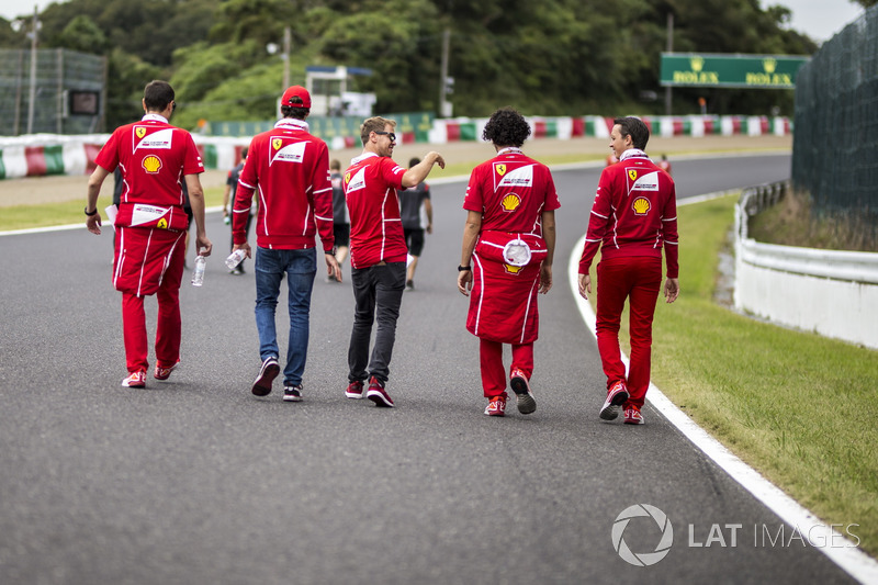 Sebastian Vettel, Ferrari dan Antonio Giovinazzi, Ferrari