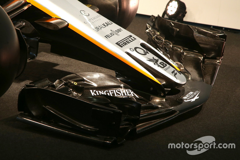 L'aileron avant de la Sahara Force India VJM10