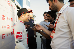 Santino Ferrucci , Haas F1 Team, talking to the press