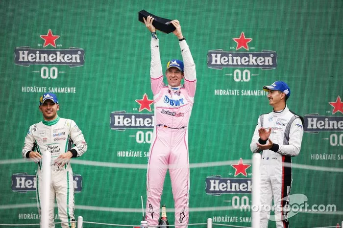 Podio: il vincitore della gara Michael Ammermüller, BWT Lechner Racing, il secondo classificato Ayhancan Güven, martinet by ALMERAS, il terzo classificato Jaxon Evans, FACH AUTO TECH