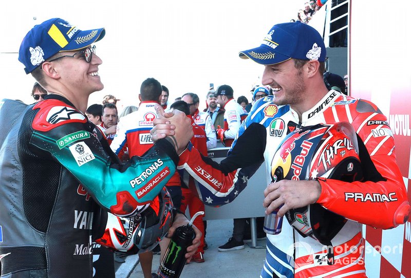 Poleman Fabio Quartararo, Petronas Yamaha SRT, 3º Jack Miller, Pramac Racing