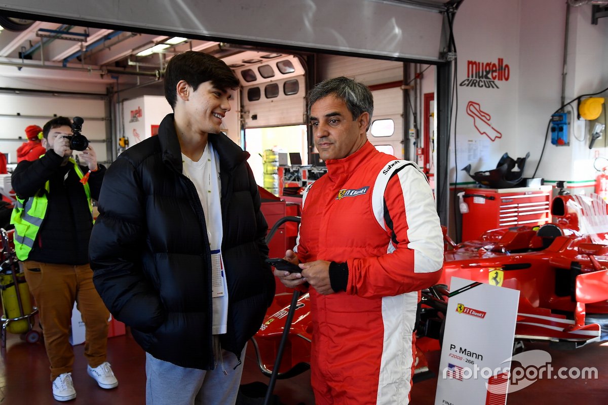 Juan Pablo Montoya con su hijo Sebastián