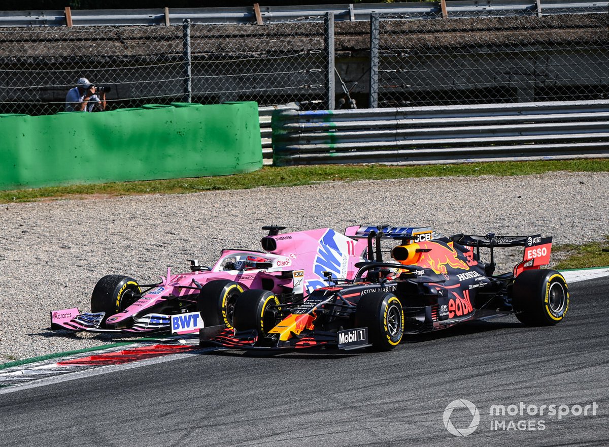 Sergio Pérez, Racing Point RP20, Max Verstappen, Red Bull Racing RB16