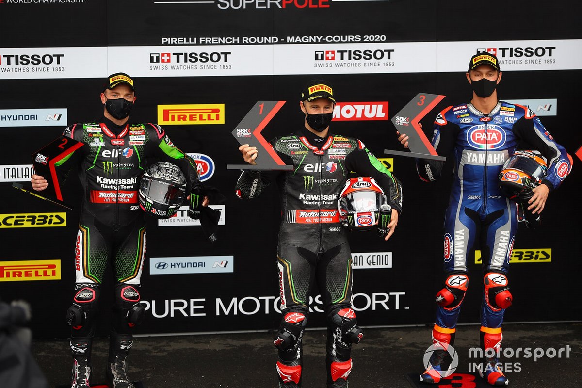 Alex Lowes, Kawasaki Racing Team, Jonathan Rea, Kawasaki Racing Team, Michael van Der Mark, Pata Yamaha