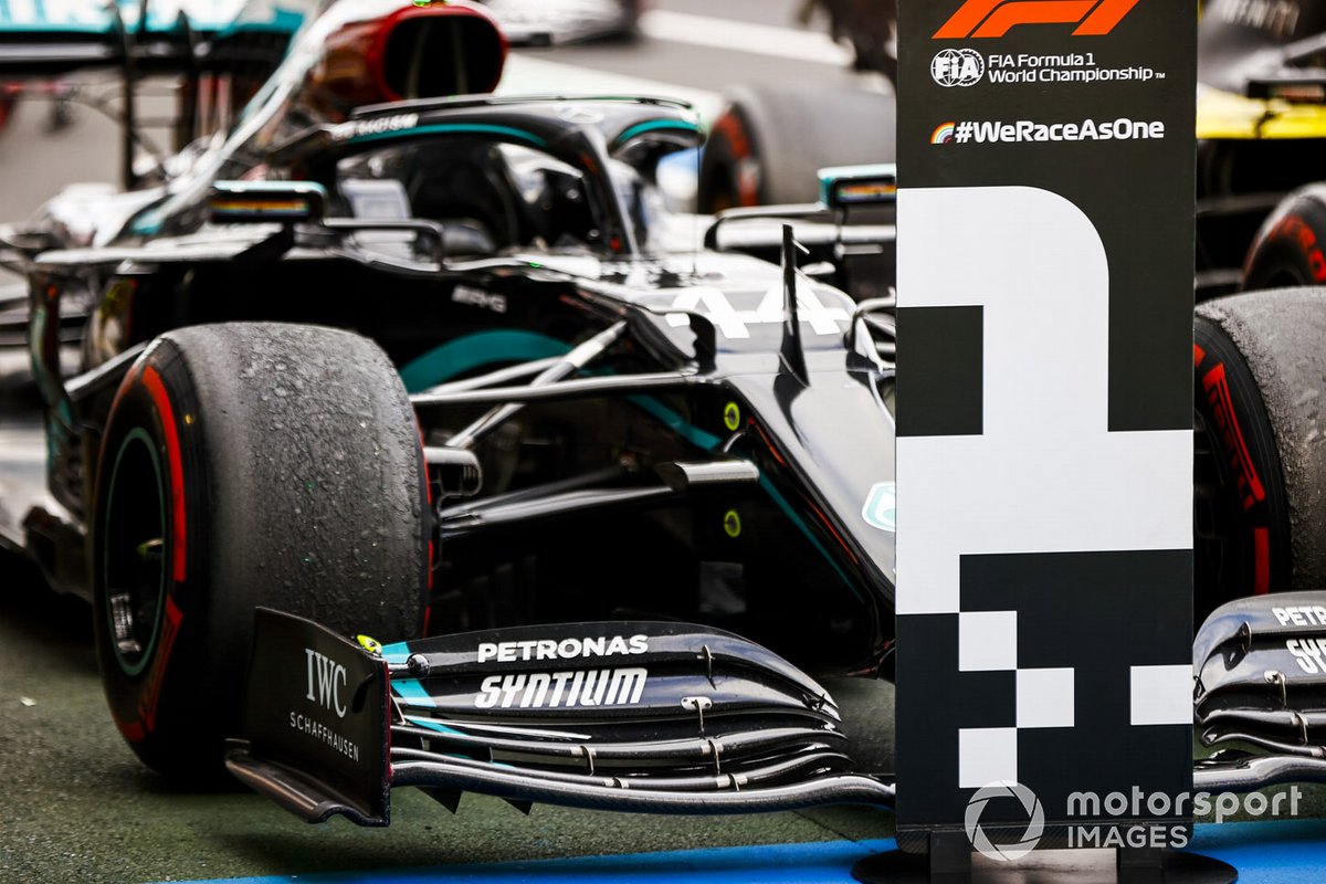 Car of Race Winner Lewis Hamilton, Mercedes F1 W11 in Parc Ferme