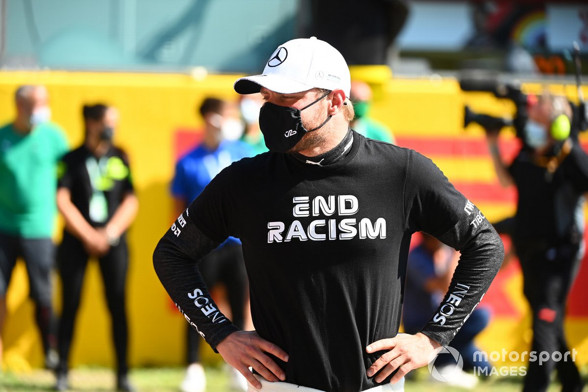 Valtteri Bottas, Mercedes-AMG F1, sulla griglia di partenza