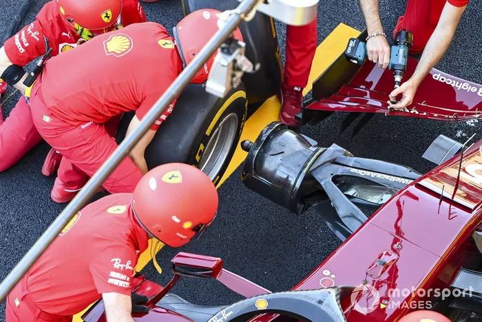 Prove pit stop Ferrari 