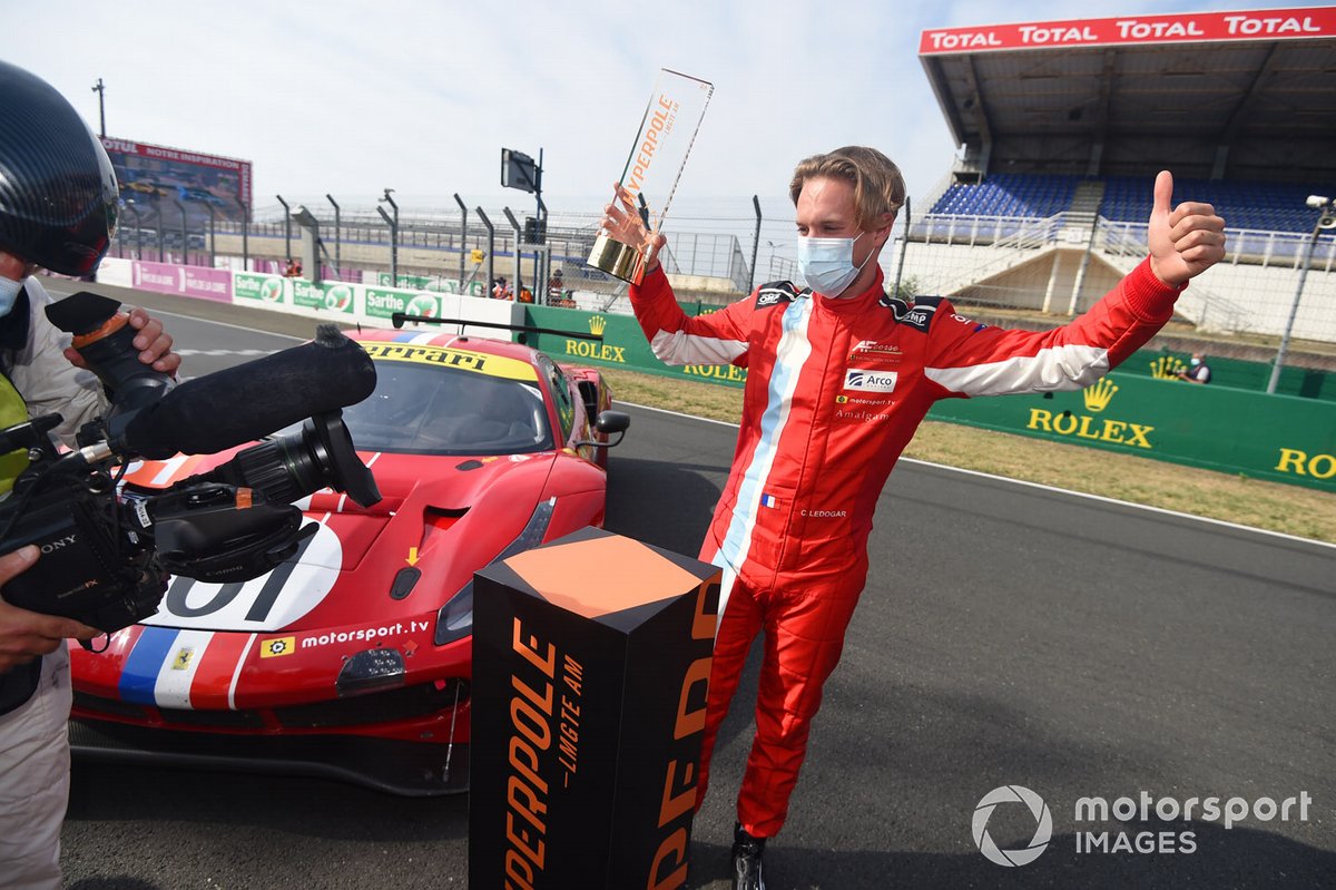 LMGTE Am pole sitter #61 Luzich Racing Ferrari 488 GTE Evo: Come Ledogar