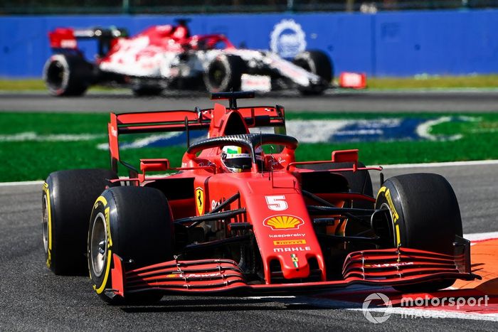 Sebastian Vettel, Ferrari SF1000, Kimi Raikkonen, Alfa Romeo Racing C39