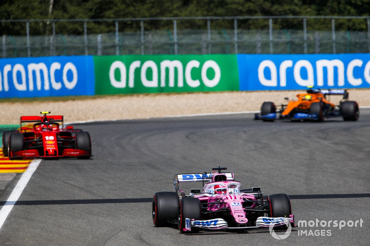 Sergio Pérez, Racing Point RP20, Charles Leclerc, Ferrari SF1000, Lando Norris, McLaren MCL35