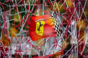 Ferrari flag and streamers