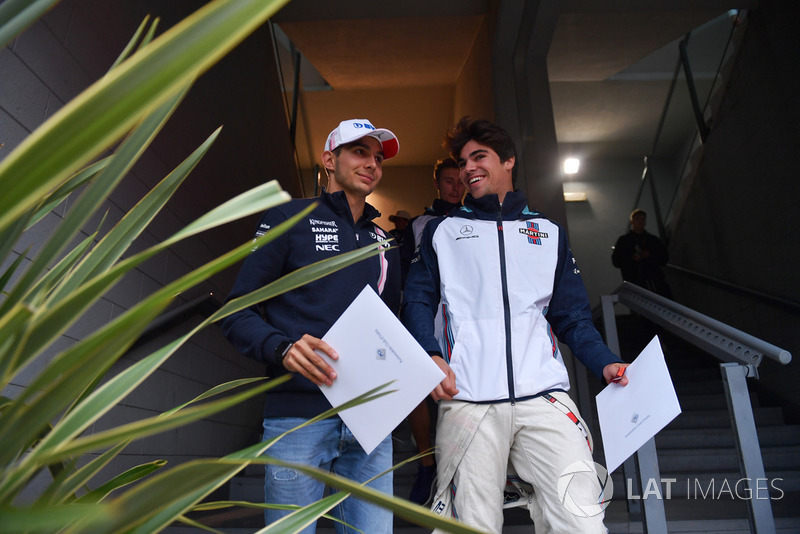 Esteban Ocon, Racing Point Force India F1 Team, Lance Stroll, Williams Racing