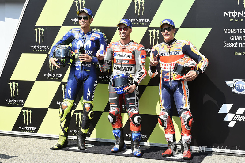 Valentino Rossi, Andrea Dovizioso et Marc Márquez