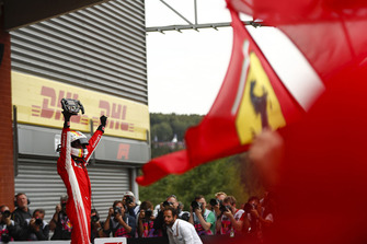Sebastian Vettel, Ferrari, dans le parc fermé