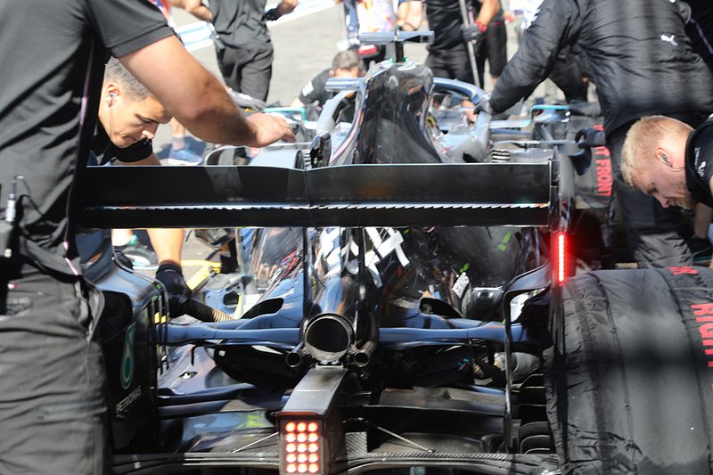 Mercedes AMG F1 W10 rear detail