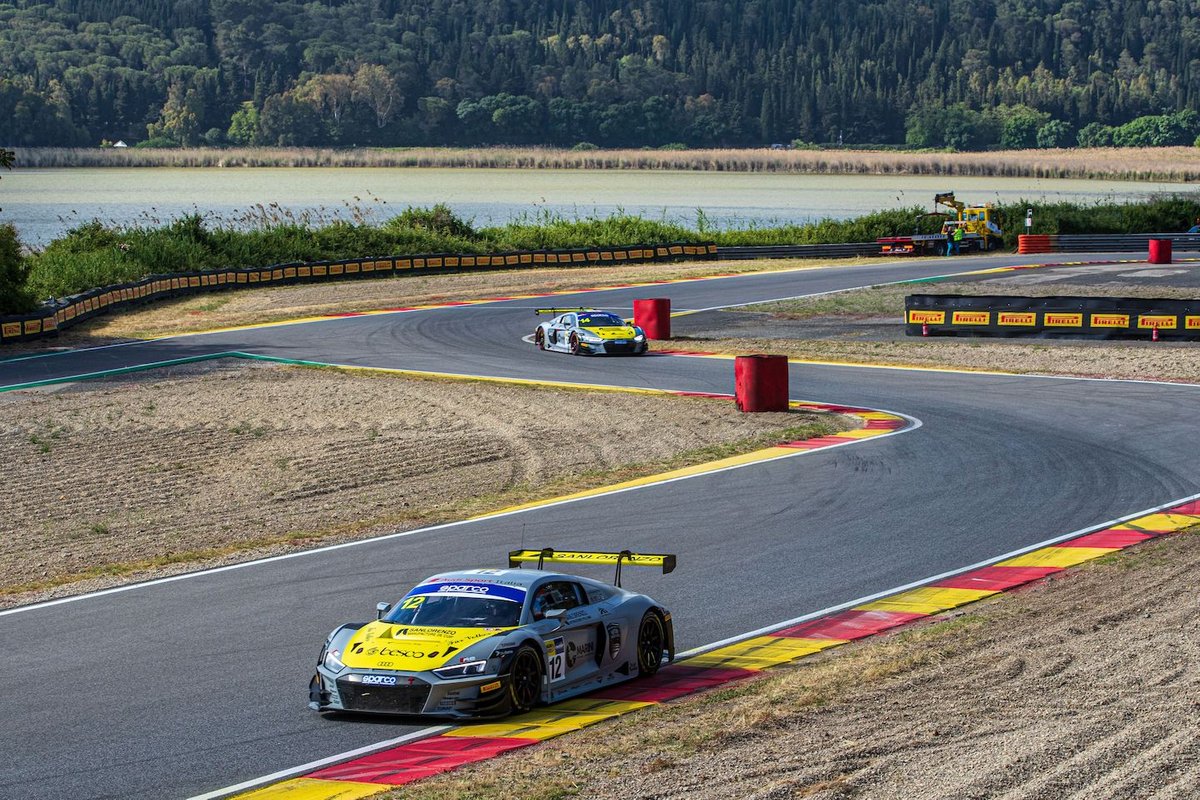 #12 Audi Sport Italia, Audi R8 LMS GT3: Mattia Drudi, Lorenzo Ferrari, Riccardo Agostini