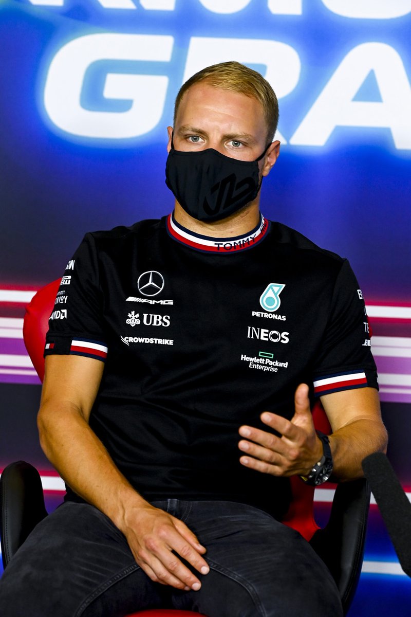 Valtteri Bottas, Mercedes en la conferencia de prensa