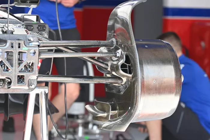 Detalle del tambor de freno Haas VF-22