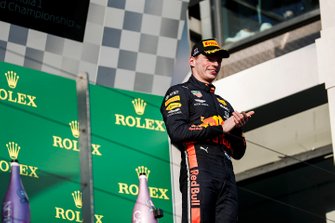 Max Verstappen, Red Bull Racing op het podium