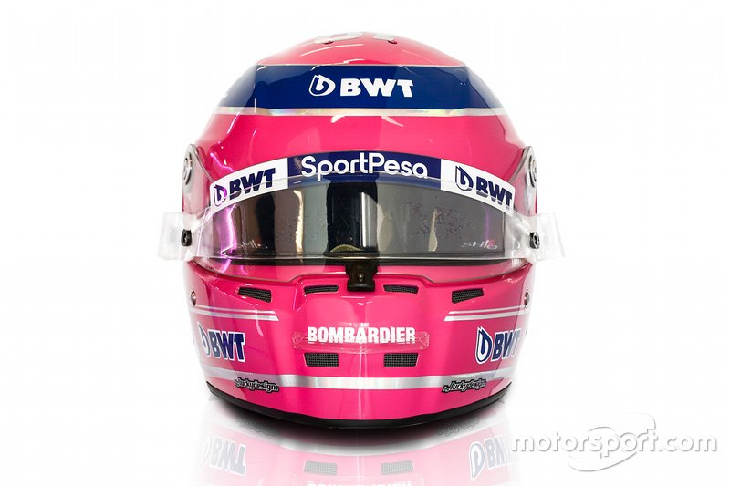 El casco de Lance Stroll , Racing Point