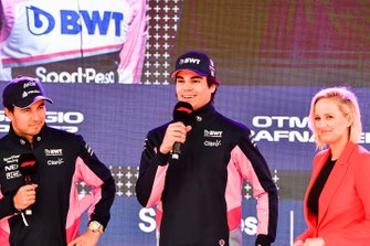Sergio Perez, Racing Point and Lance Stroll, Racing Point at the Federation Square event