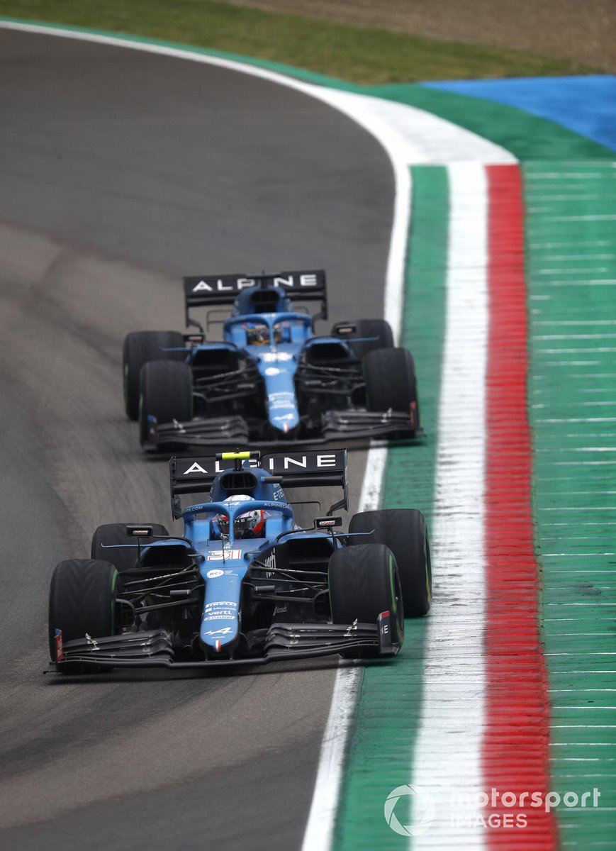Esteban Ocon, Alpine A521, Fernando Alonso, Alpine A521