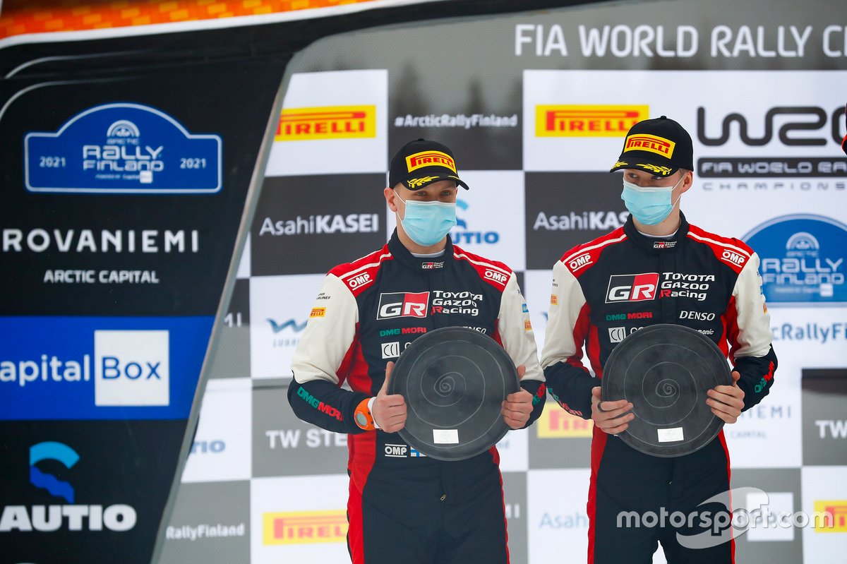 Podio: Kalle Rovanperä, Jonne Halttunen, Toyota Gazoo Racing WRT Toyota Yaris WRC