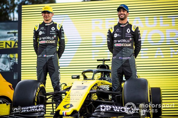 Esteban Ocon, Renault F1 Team y Daniel Ricciardo, Renault F1 Team