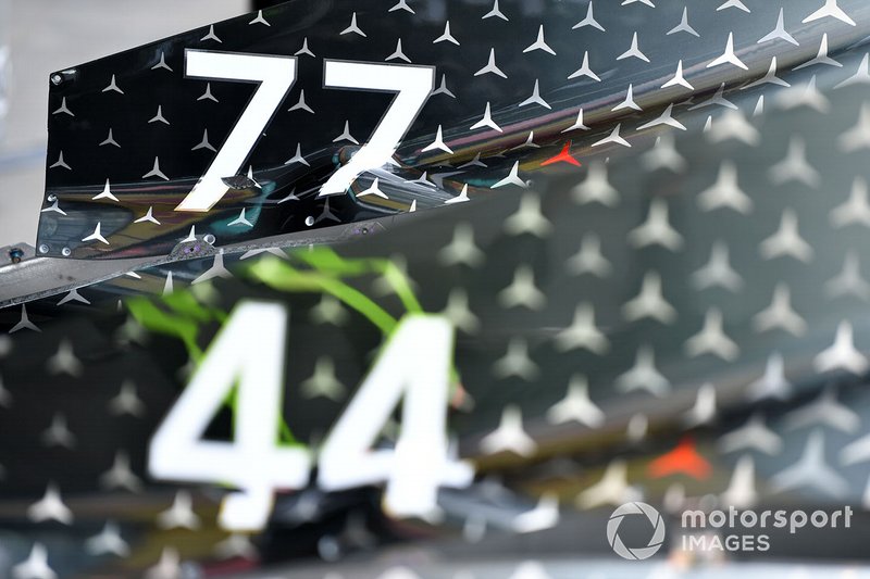 Il numero di Valtteri Bottas sulla Mercedes F1 W11