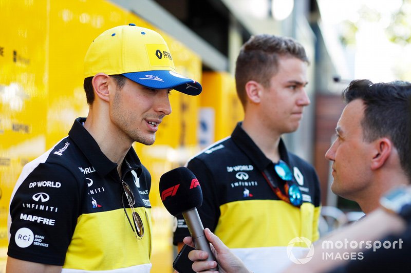 Esteban Ocon, Renault F1 Team, in the paddock