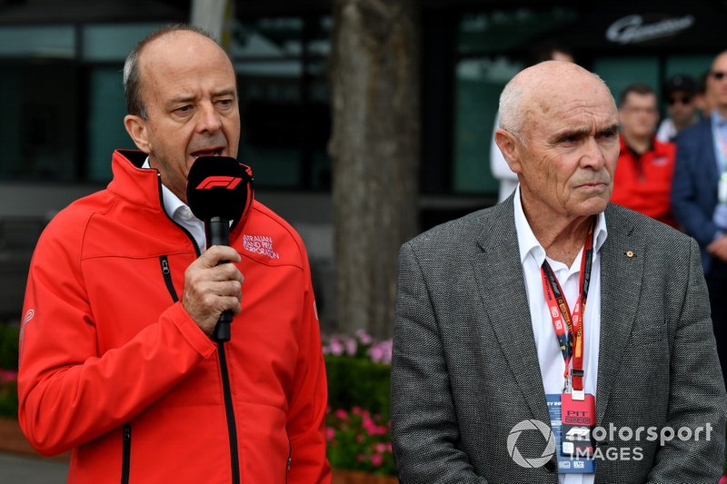 Andrew Westacott, Australian Grand Prix Corporation CEO talks to the press