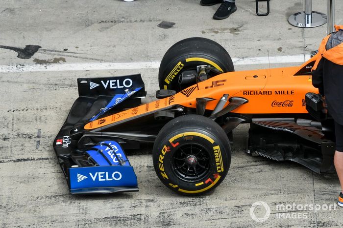 Alerón delantero de Lando Norris, McLaren MCL35 