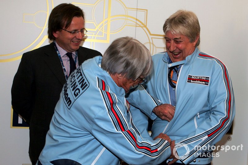 Bernie Ecclestone, F1 Supremo and Herbie Blash, FIA Observer