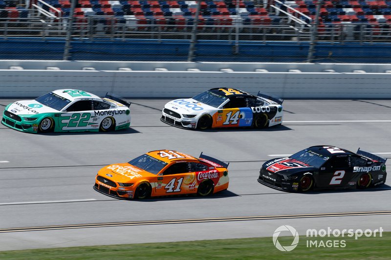Daniel Suarez, Stewart-Haas Racing, Ford Mustang Coca-Cola Orange Vanilla Brad Keselowski, Team Penske, Ford Mustang Snap on Joey Logano, Team Penske, Ford Mustang MoneyLion Clint Bowyer, Stewart-Haas Racing, Ford Mustang Toco Warranty